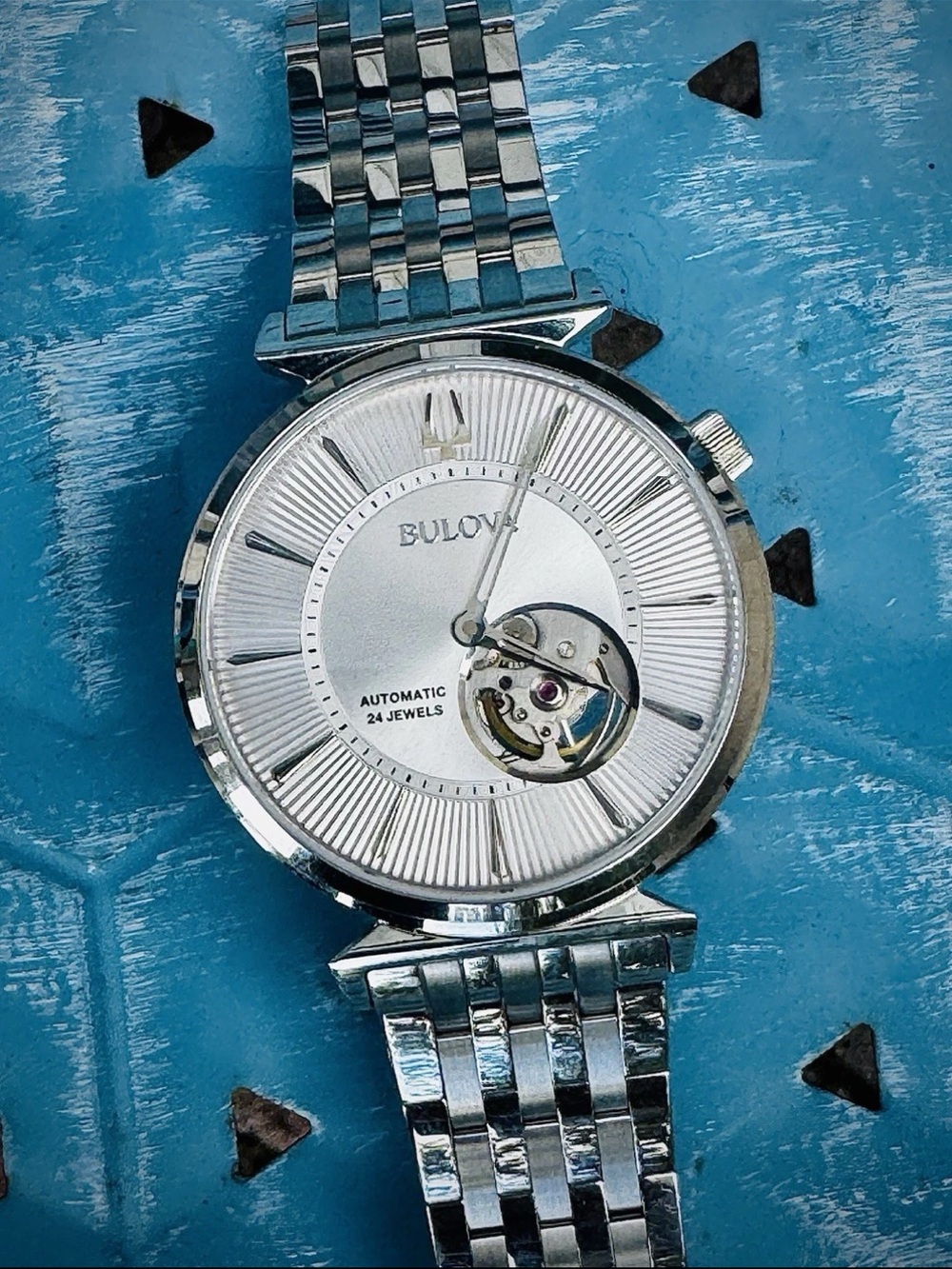 Bulova Regatta Men's Watch White Dial Silver Tone With Original Box